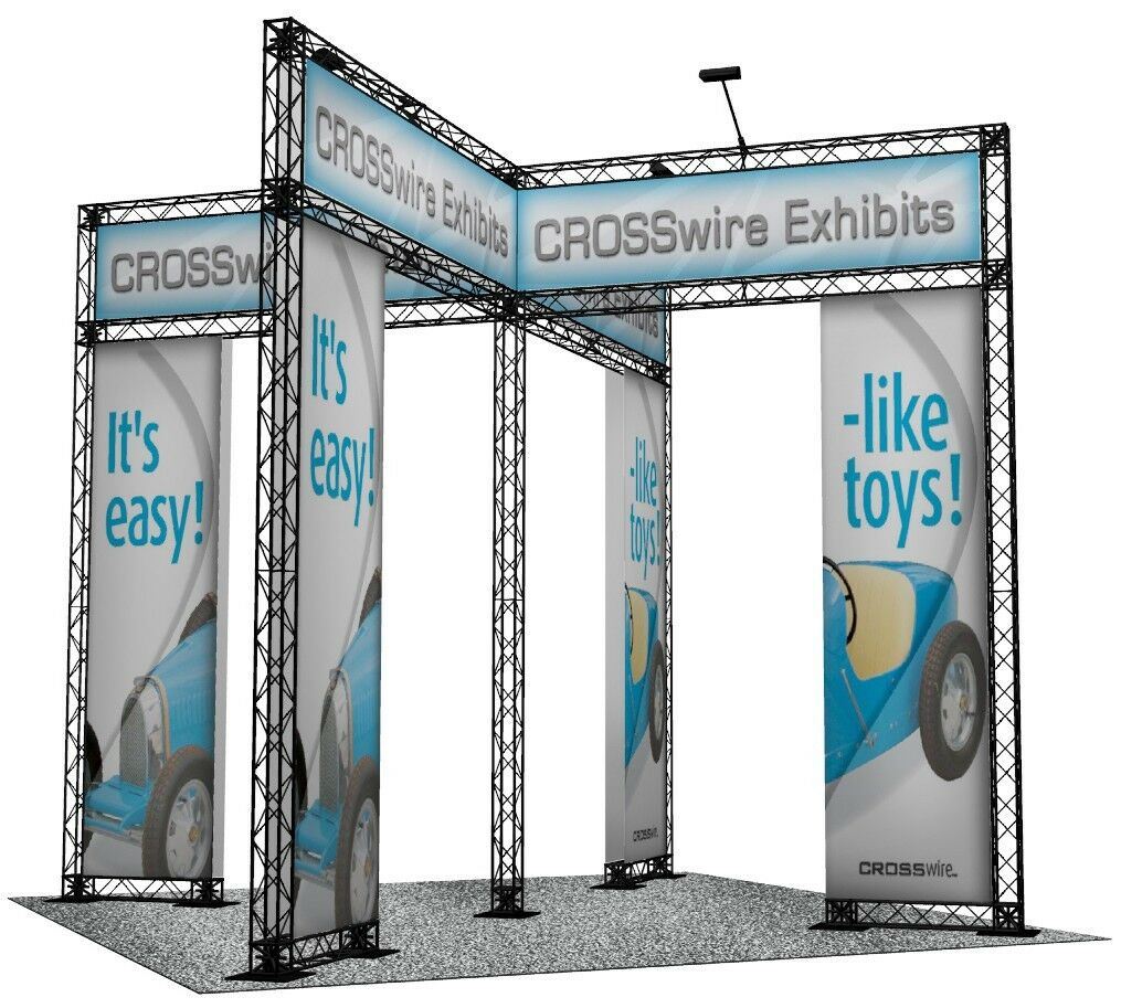 10x10 Trade Show Display Portable Truss Led Plastic Truss Crosswire Exhibits