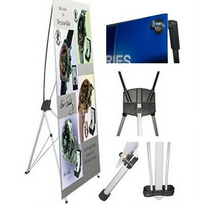 X Banner Stand 24" X 63" W/ Free Bag ,  Trade Show Display Pop Up Advertising
